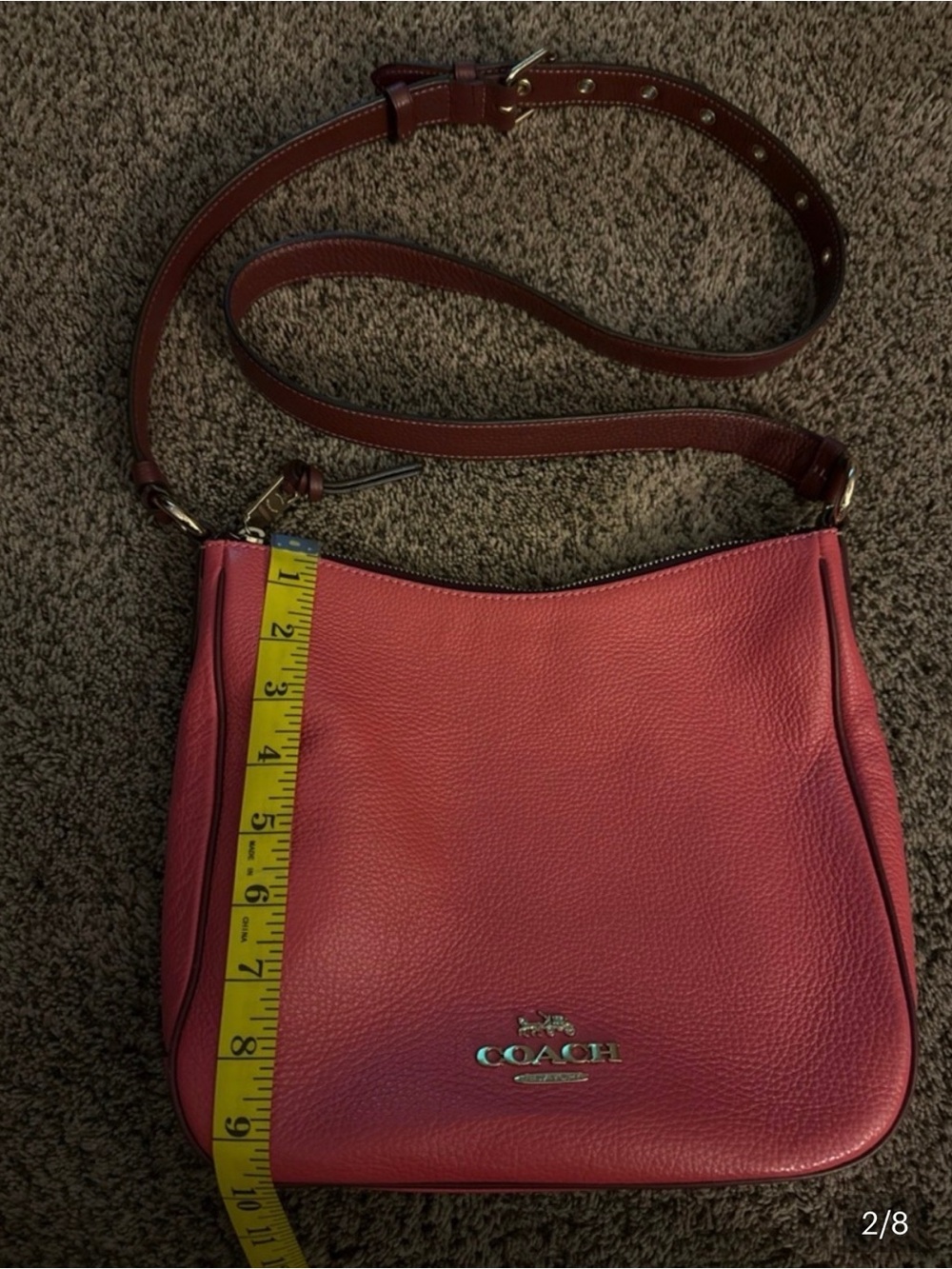 Coach Watermelon Strawberry Pink Ellie File Crossbody - Picture 10 of 12